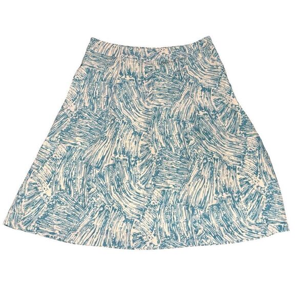 Rachel Comey "Hewes" Aqua abstract print skirt NWT Size 2 - Picture 1 of 4